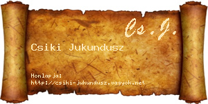 Csiki Jukundusz névjegykártya